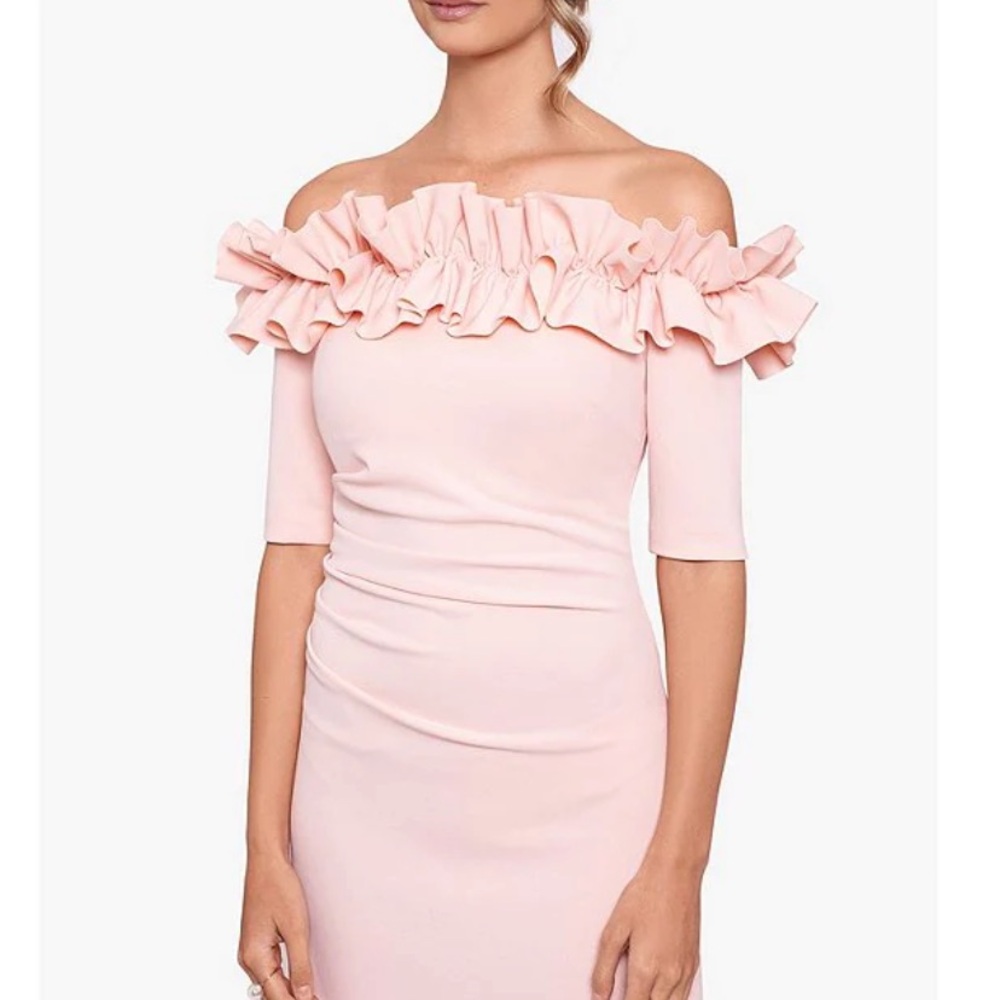 Xscape Strapless Blush Pink Dress